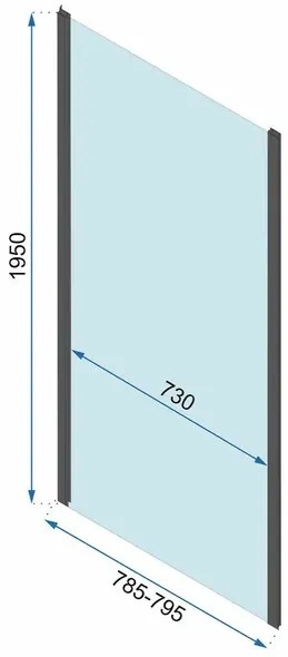 Cabina de dus dreptunghiulara cu usi batante Rea Rapid Swing 90x100 cm