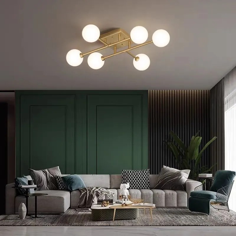 💡 Lustra DN05-6 Auriu – Stil Modern cu Accente Glamour