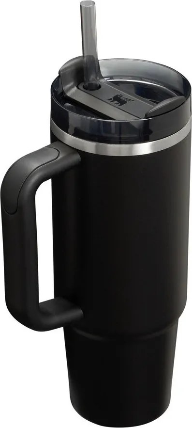 Termos negru cu pai din oțel inoxidabil 890 ml Quencher H2.O FlowState™ Tumbler Black 2.0 – Stanley