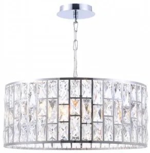 Pendul modern cristal 4 becuri E27 Gelid MOD184-PL-04-CH Maytoni