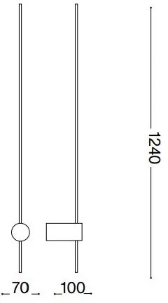 Aplică LED Ideal Lux ESSENCE LED/19W/230V 3000K 124 cm CRI 90 alb
