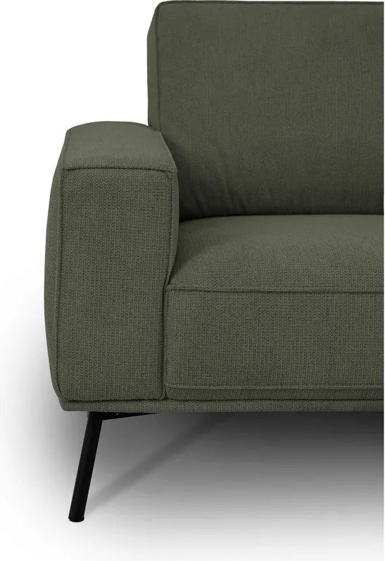 Colțar verde închis cu tapițerie din chenille (cu colț pe partea dreaptă/în formă de ”L”) Amsterdam – Scandic