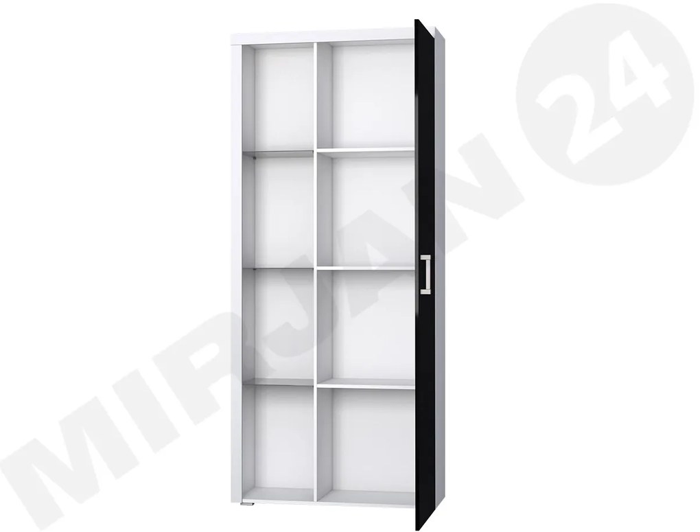 Dulap cu rafturi Magnolia MA2 (Alb + Negru lucios ) (fără iluminat). 1058274