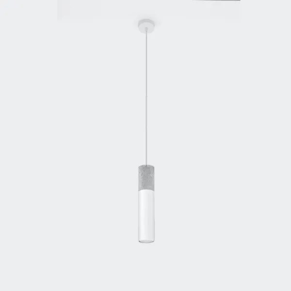 Sollux SL.0647 - Lustr BORGIO 1xGU10/40W/230V beton/metal alb