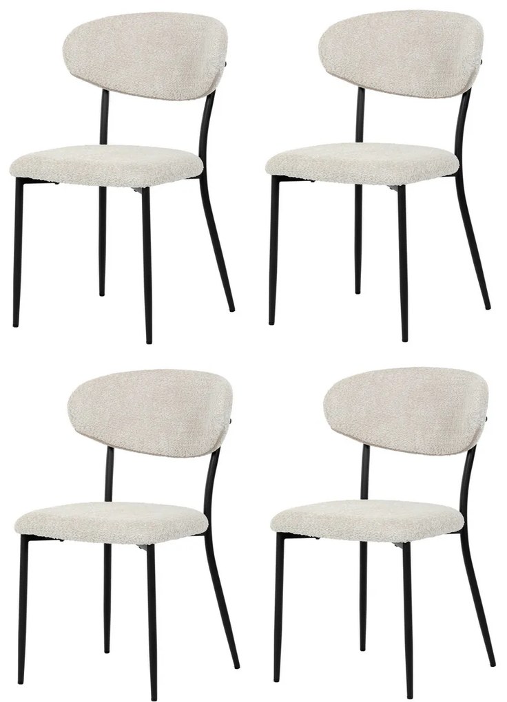 Set de scaune de sufragerie CT-W1021 CRM2, 4 buc