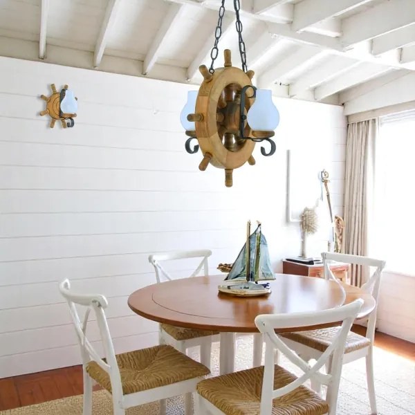 Lustră pe lanț Brilagi TIMONA 2xE14/40W/230V fag