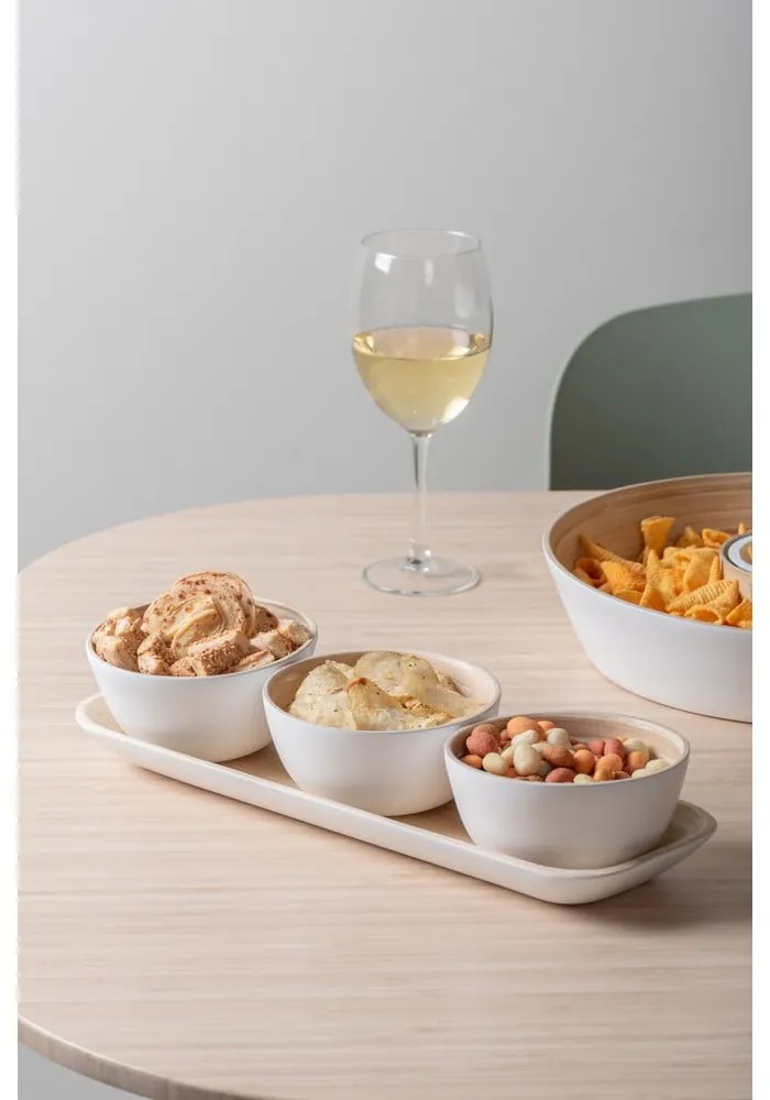Set de servire alb din bambus Puro – PT LIVING