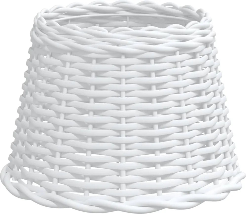 vidaXL Abajur de veioză, alb, Ø30x20 cm, răchită