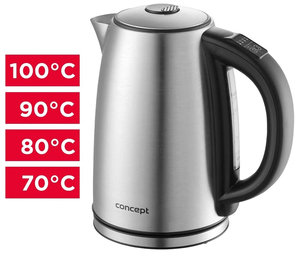 Ceainic Concept RK3350 din oțel inoxidabil cucontrol al temperaturii