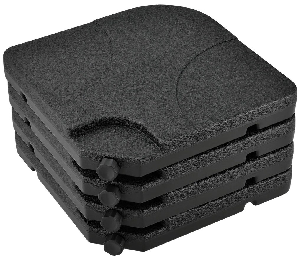 Suport stabilitate umbrelã "Quad" din 4 piese setat pânã la 80 kg, negru