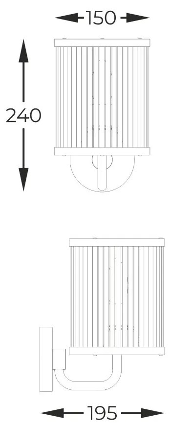 Aplica de perete eleganta design modern SERGIO negru mat