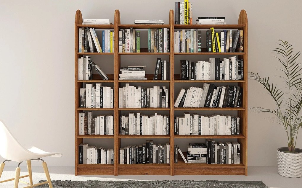 Corp lemn masiv Bibliotecă Hans Stejar - Etajeră L 40/60/80cm - 40 cm