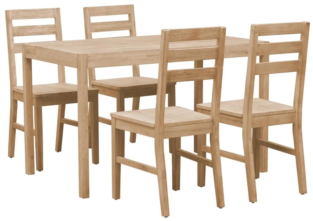 246007 vidaXL Set mobilier de bucătărie, 5 piese, lemn masiv de acacia