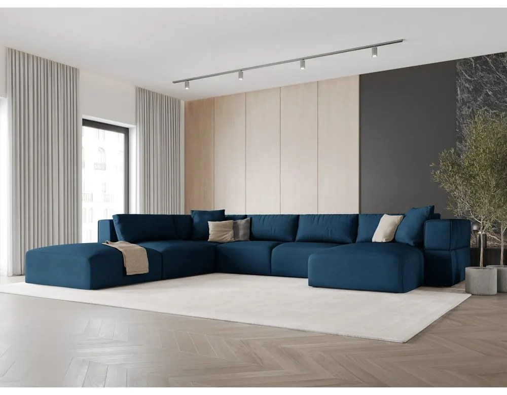 Colțar albastru (cu colț pe partea stângă /în formă de "U") Esther – Milo Casa