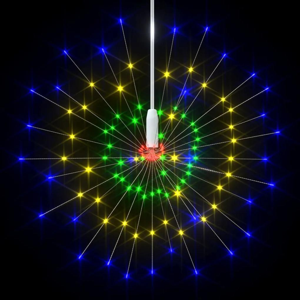 Lampi cu artificii de Craciun, 2 buc., 280 LED multicolor 20 cm 2, Multicolour