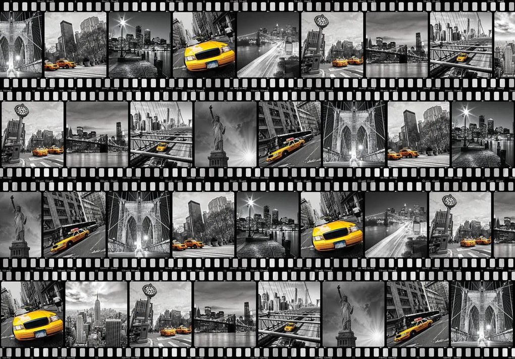 Fototapet - Rolă de film - New York (254x184 cm)