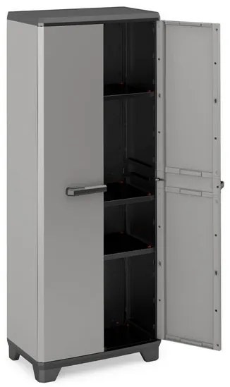 Dulap Plastic cu 2 usi, 68x39x173 cm, Gri