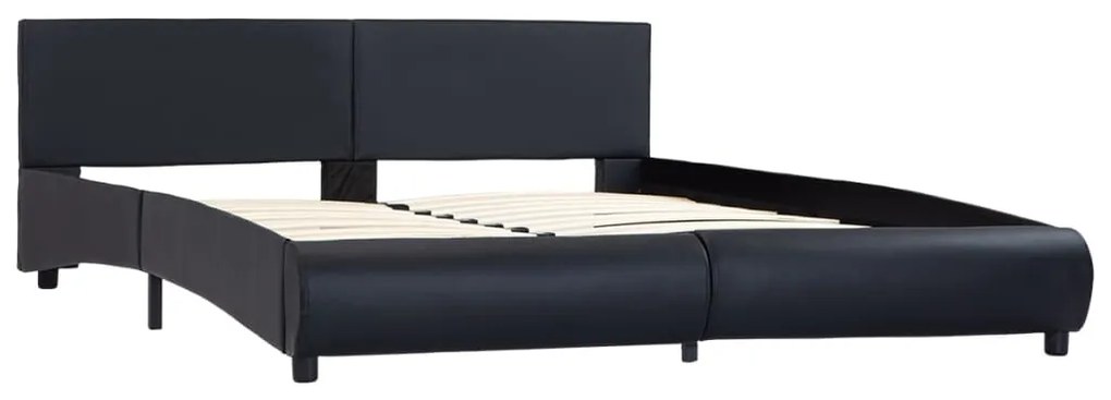 285455 vidaXL Cadru de pat, negru, 180 x 200 cm, piele artificială