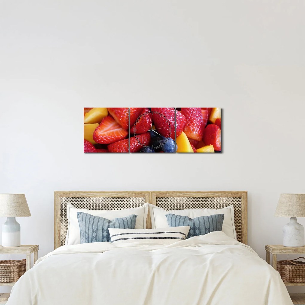 Tablou cu fructe (cu ceas) (90x30 cm)