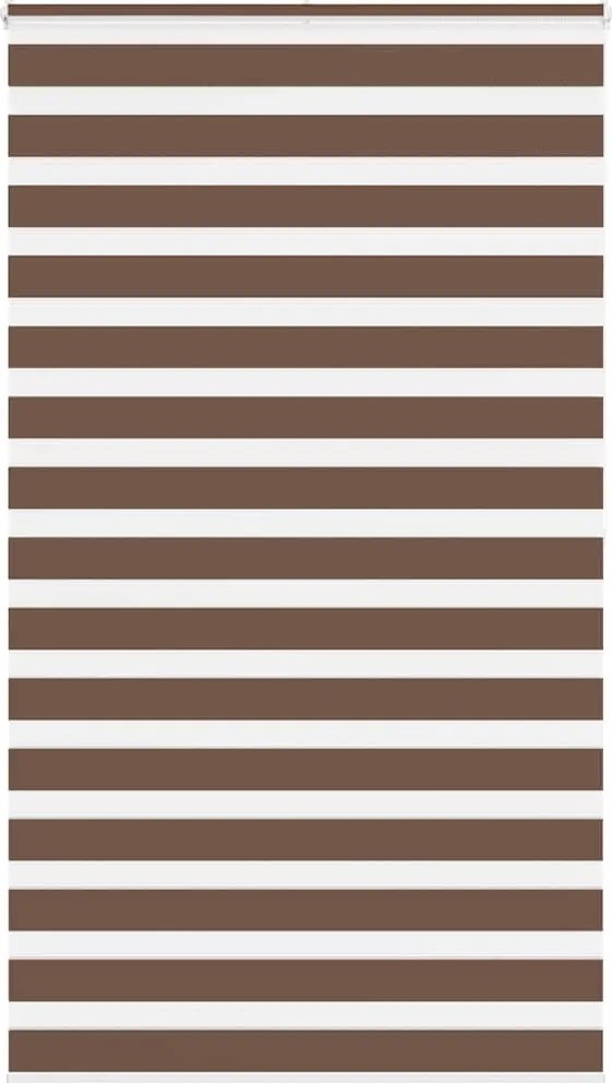 vidaXL Jaluzea tip zebra maro lățime țesătură 125,9 cm poliester