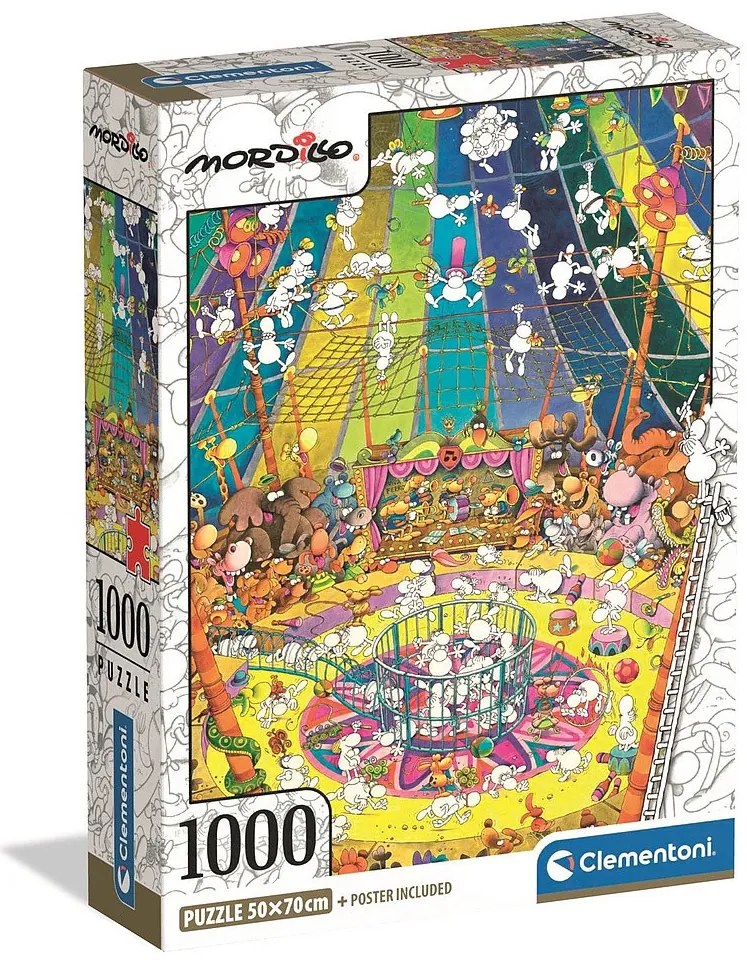 Colorat Mordillo Puzzle Compact de 1000 piese Clementoni