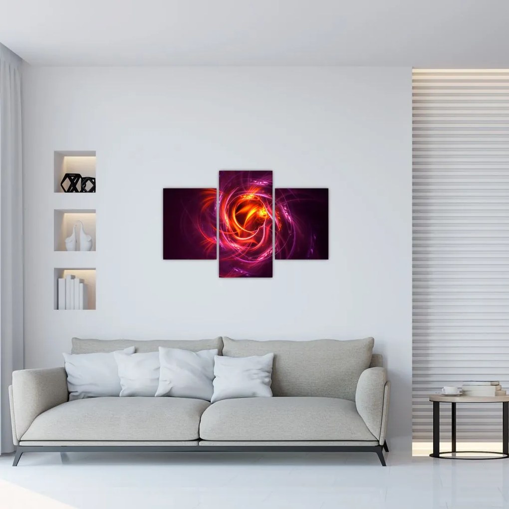 Tabloul cu abstracțiune modernă care luminează (90x60 cm)