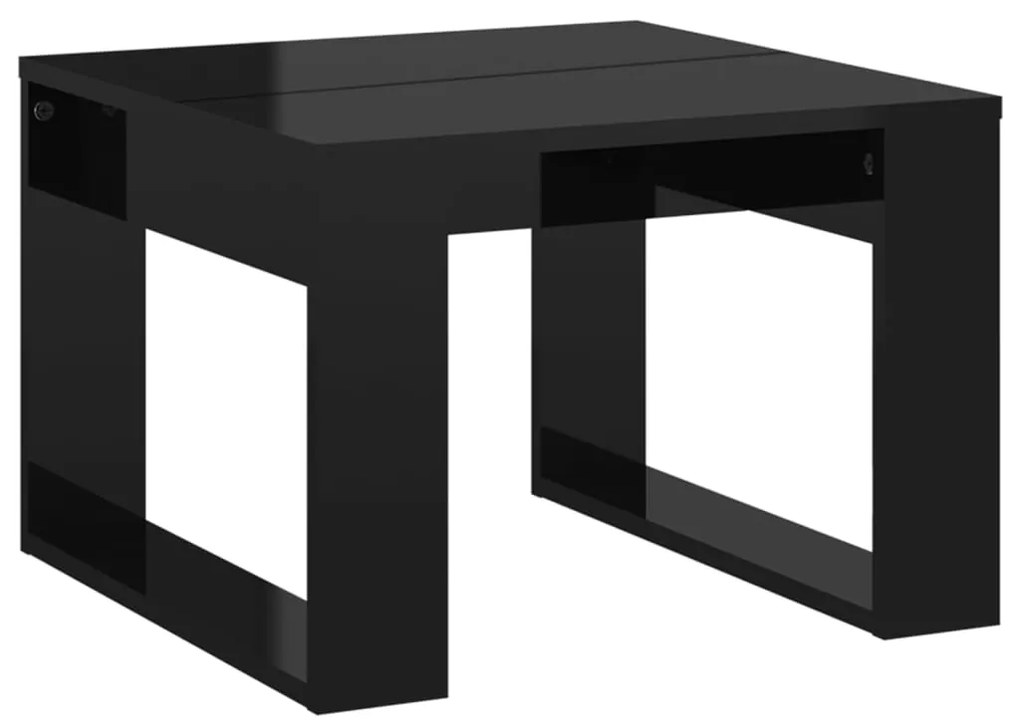 Masa laterala, negru extralucios, 50x50x35 cm, PAL 1, negru foarte lucios