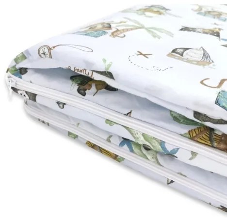 COSING - Sac de dormit pentru călătorie cu pernă, model Pirați