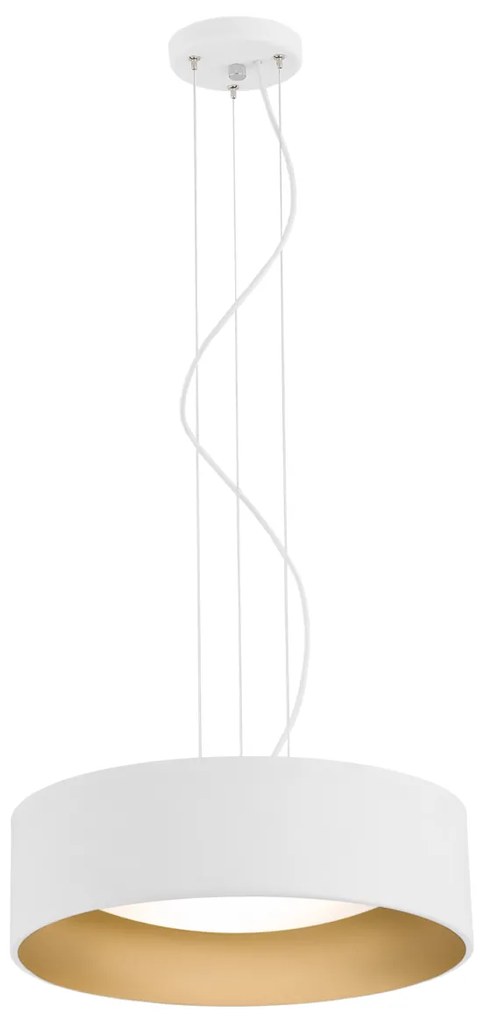 Lustra suspendata design modern circular MOHITO alb/auriu