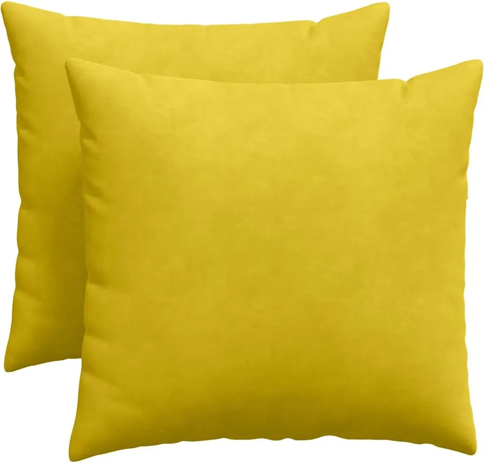 vidaXL Perne pentru canapea 2 pcs Galben 50 x 50 cm
