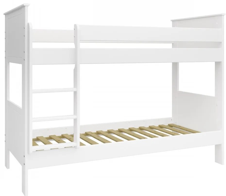 Pat supraetajat Albrim 90 x 200 cm, alb mat