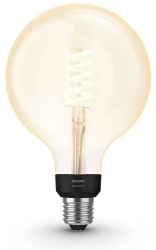 LED Bec dimmabil Philips Hue WHITE FILAMENT G125 E27/7W/230V 2100K