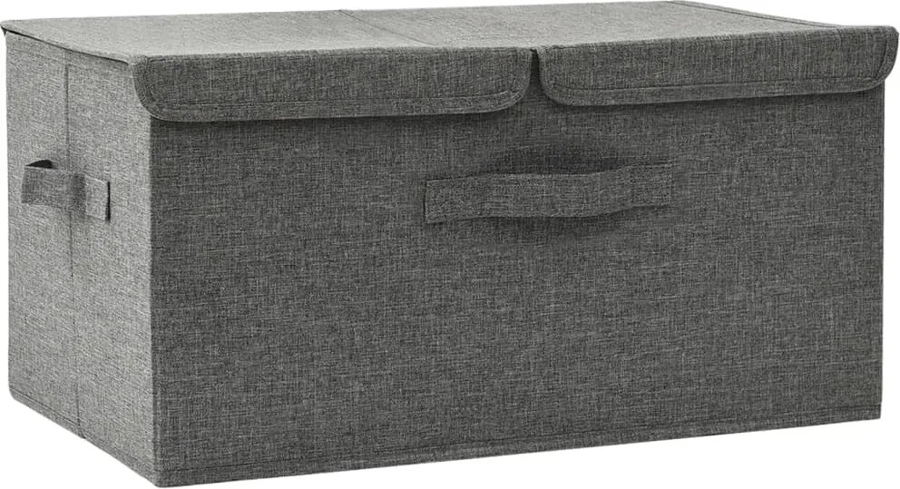 vidaXL Cutie de depozitare, antracit, 50x30x25 cm, material textil