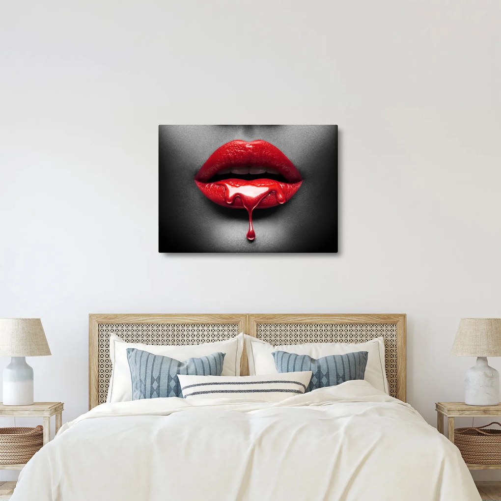 Tablou cu buze de femeie (70x50 cm)