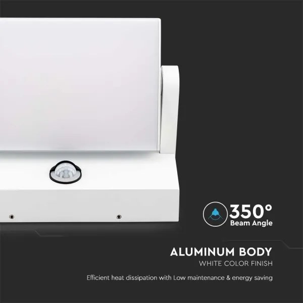 LED Aplica de perete exterior cu senzor LED/17W/230V 3000K IP65 alb