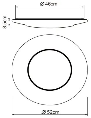 Globo 48311-24 - Plafonier LED CANDIDA LED/24W/230V