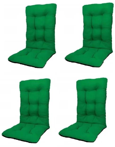 Set Perne pentru scaun de casa si gradina cu spatar,  48x48x75cm, culoare verde, 4 buc/set