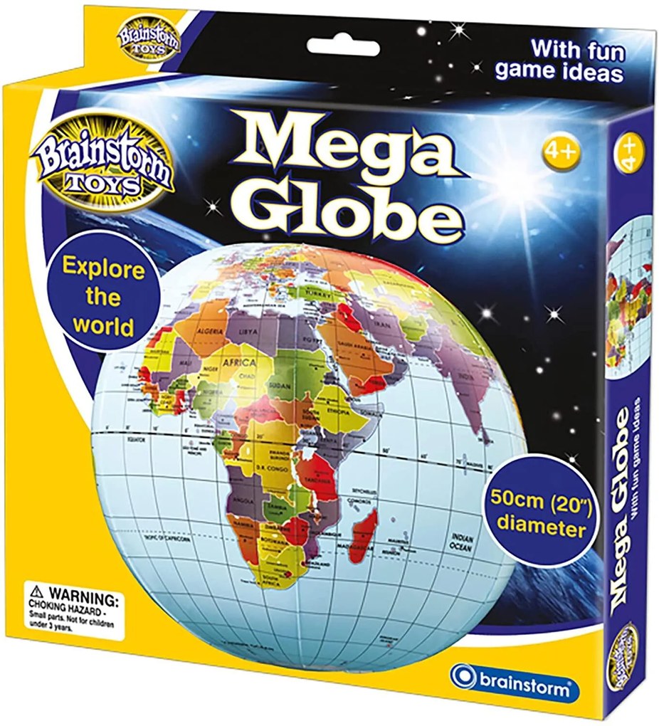 GLOB PAMANTESC GONFLABIL - 50 CM - BRAINSTORM (B1704)
