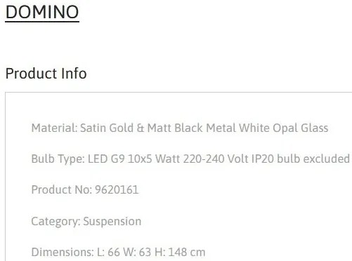 Lustra suspendata cu 10 surse de lumina DOMINO