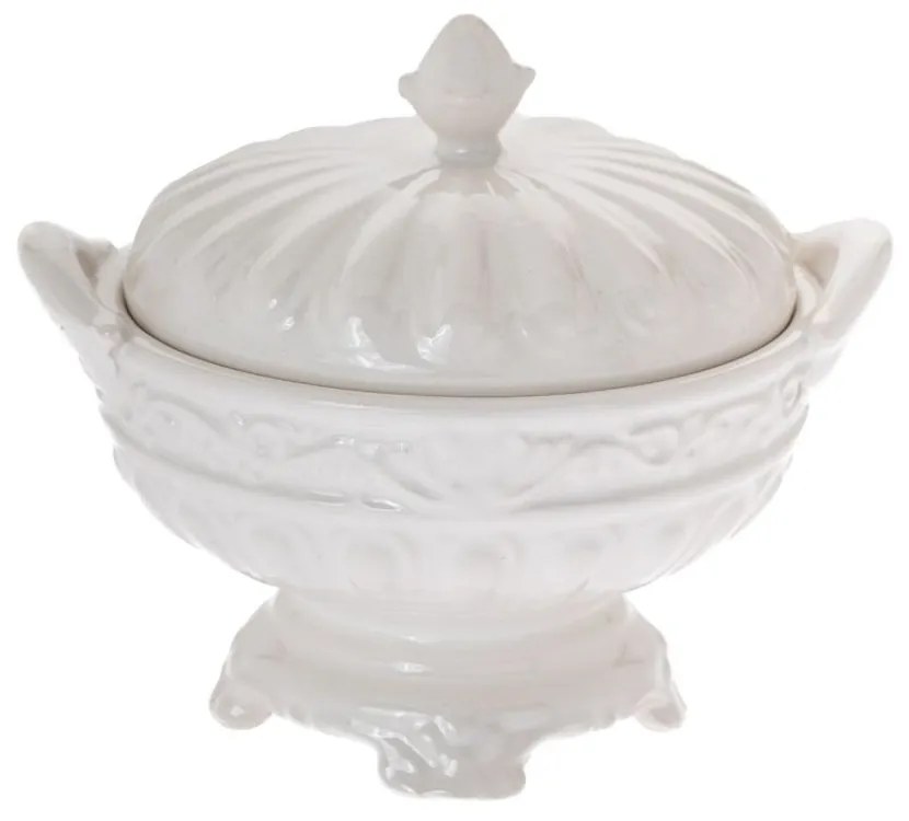 Bomboniera din ceramica alba 20 cm x 17 cm