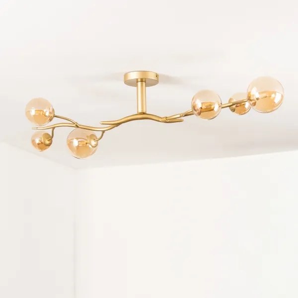 Lustră LED aplicată Brilagi MISTEL 6xG9/3W/230V auriu