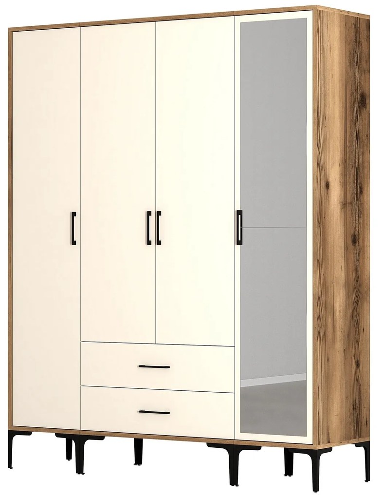 Dulap de haine Kiara STR (Nuc + Crem). 1088458