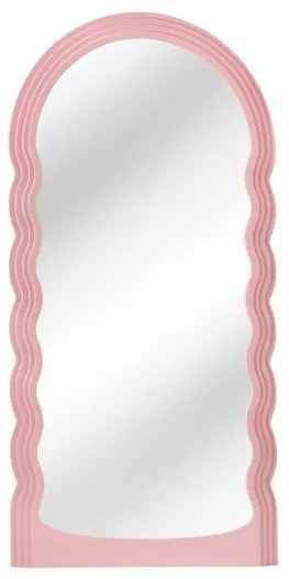 Oglinda de perete design modern Wave 160cm, roz