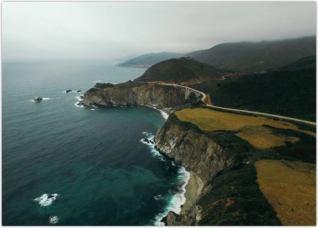 Tablou - Stânci în ocean (70x50 cm)