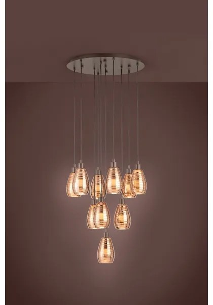 Eglo 39509 - Lustră pe cablu SIRACUSA 10xE27/60W/230V