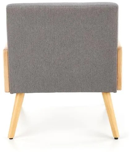Scaun de design Culoare Gri / Lemn Masiv, KANNUS