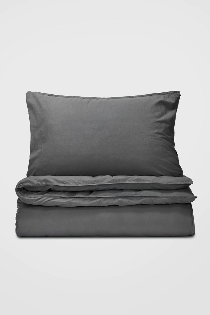 Lenjerie de pat Stonewashed Castle Rock gri