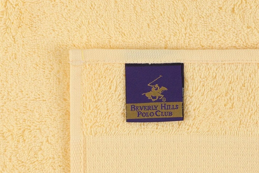 Set 4 Prosoape 801, Beverly Hills Polo Club, 50x90 cm, Bumbac, Galben