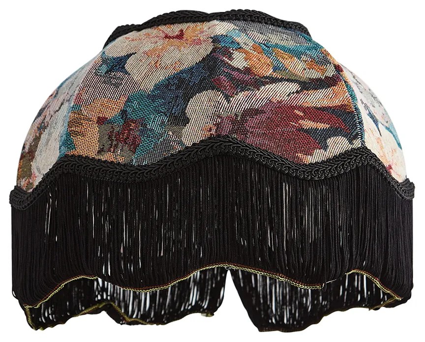 Abajur din material textil cu design floral și interior alb 31,5/15/14 - Heritage