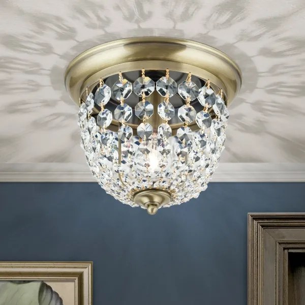 Plafonieră de cristal Orion DLU 1840/26 PLAFOND 1xE27/40W/230V d. 26 cm bronz